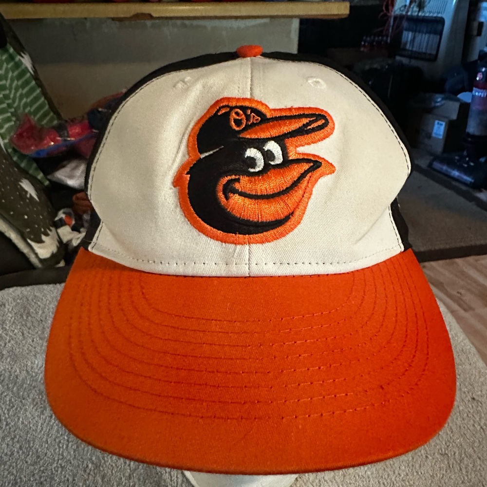 Baltimore Orioles-OC Sports/Team MLB-White/Orange/Black Adjustable Hat/Cap